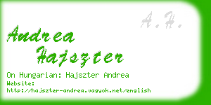 andrea hajszter business card
